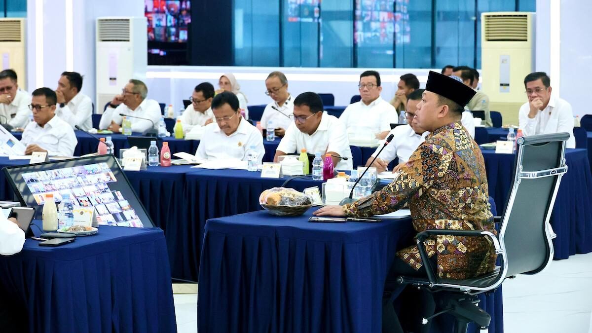 Menteri Nusron pimpin Rapim Kementerian ATR/BPN. (dok. istimewa)