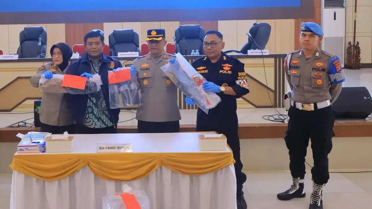 Polda Lampung ungkap kasus pembunuhan berencana. (dok. istimewa)