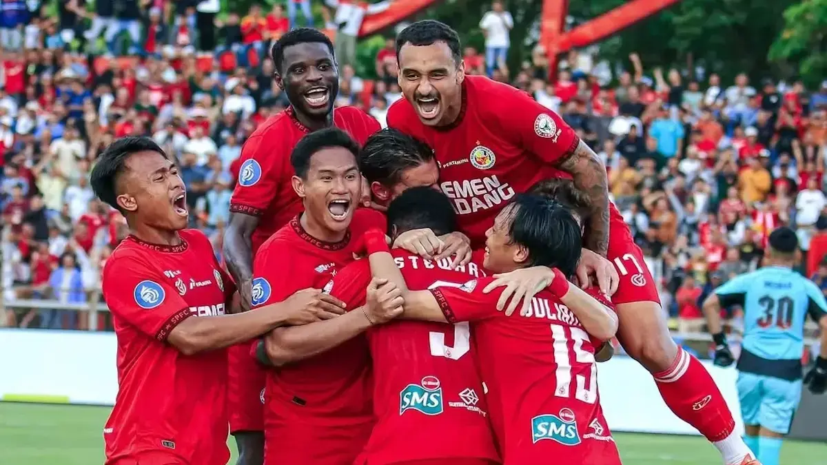 Selebrasi para pemain Semen Padang FC. (dok. istimewa)