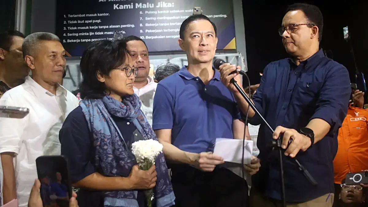 Tom Lembong resmi bebas dari Rutan Cipinang setelah mendapat abolisi dari Presiden Prabowo. (dok. istimewa)