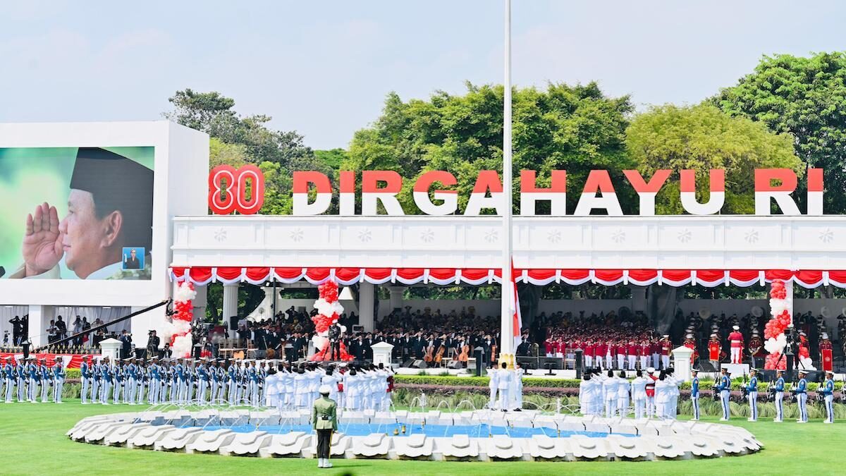 Upacara HUT RI ke-80 di Istana Negara. (dok. istimewa)