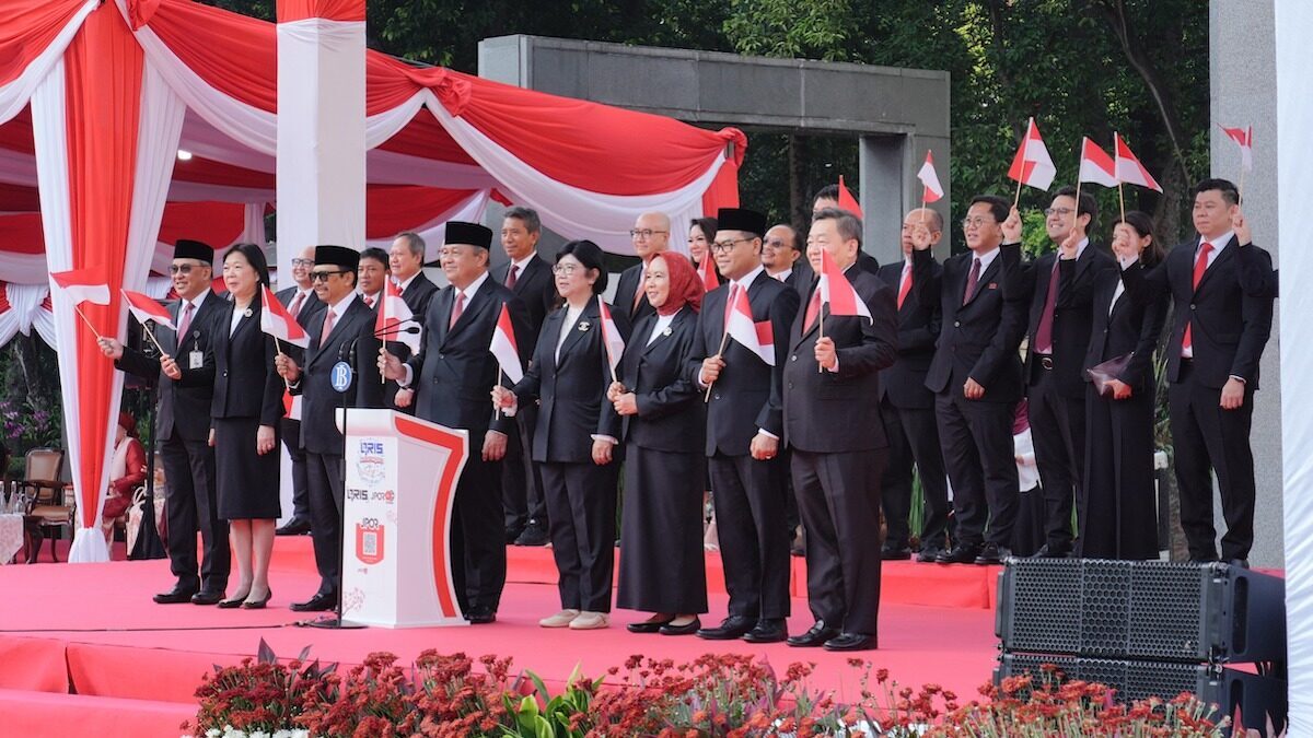 Jajaran pimpinan Bank Indonesia saat upacara HUT RI ke-80. (dok. istimewa)