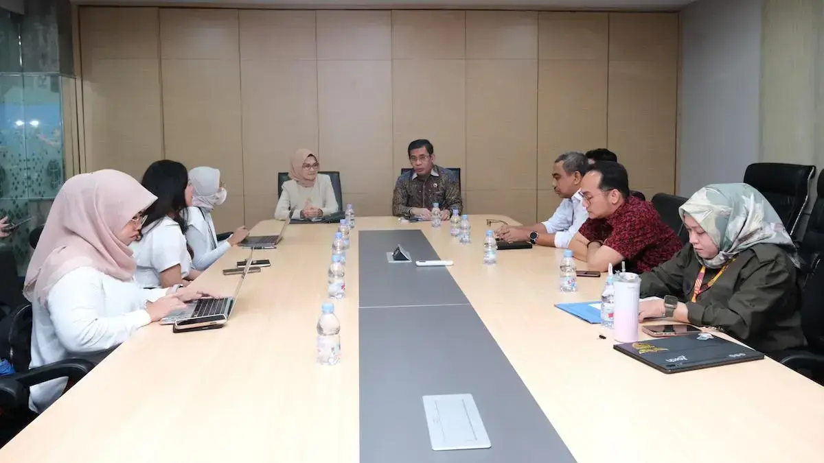 Rapat tim humas Kementerian ATR/BPN dengan Deputi PCO RI. (dok. istimewa)