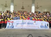 Gubernur Mahyeldi Lepas Kontingen Sumbar ke PORNAS KORPRI XVII di Palembang