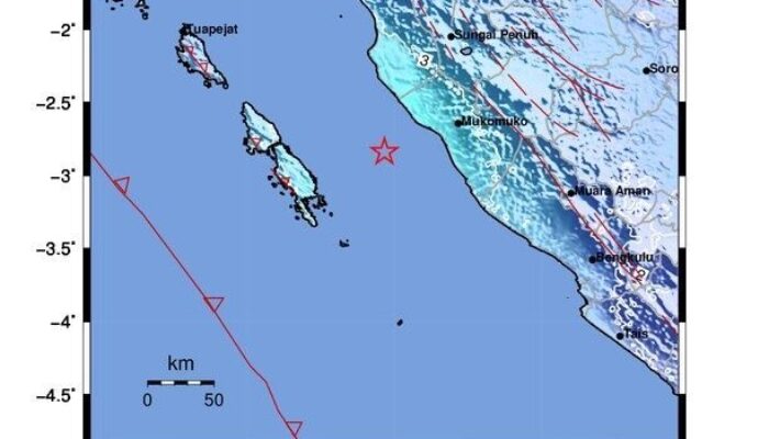Gempa M 5,2 Guncang Mukomuko, Getaran Terasa hingga Padang