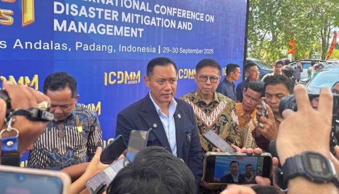 Menko AHY Ingatkan Sumbar Tingkatkan Kesiapsiagaan dan Jaga Daya Tahan Bencana