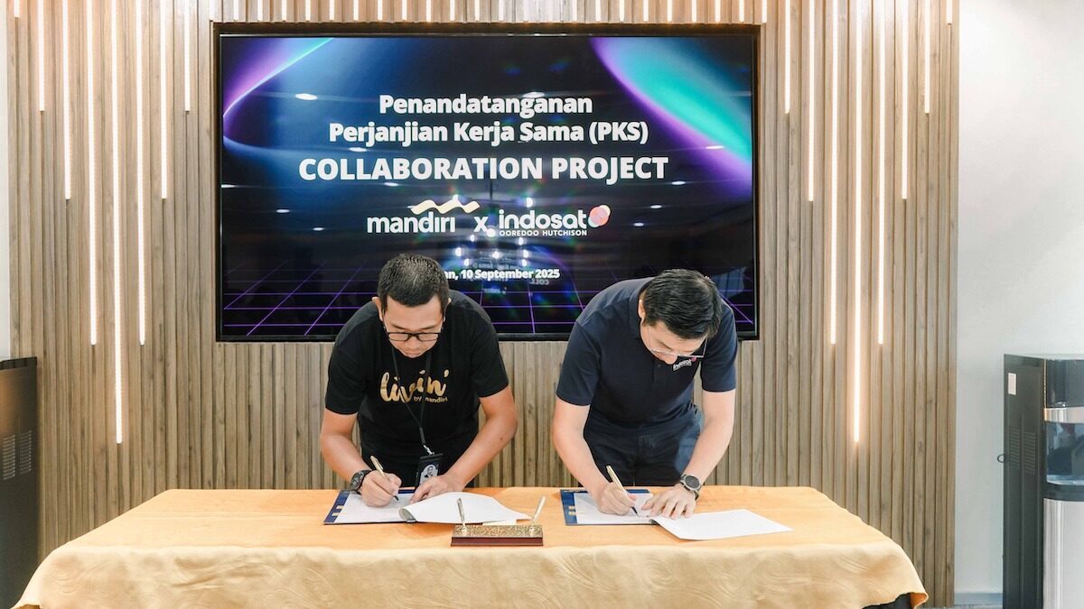 MoU Indosat dan Bank Mandiri. (dok. istimewa)