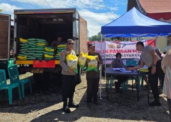 Beras SPHP Polda Sumbar untuk masyarakat. (dok. istimewa)