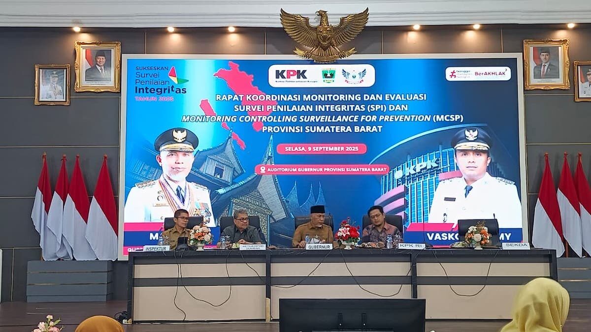 Rakor monitoring dan evaluasi SPI dan MCSP Pemprov Sumbar. (dok. adpsb)
