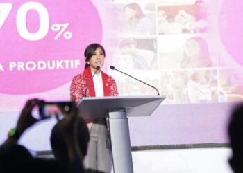 Menkomdigi Meutya Hafid berbicara terkait skor IMDI 2025. (dok. istimewa)