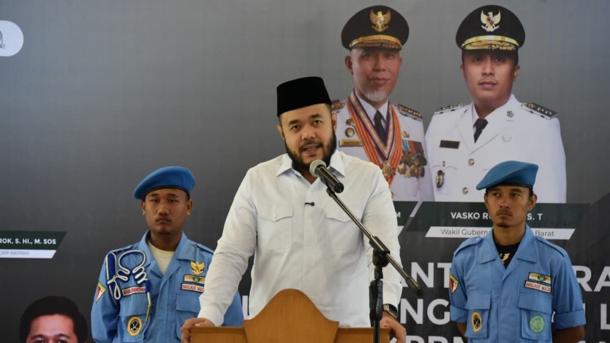 Wako Fadly Amran hadir di pelantikan Pengurus Dewan Pimpinan Wilayah (DPW) Badan Komunikasi Pemuda Remaja Masjid Indonesia (BKPRMI) Sumatera Barat masa bakti 2025–2030. (dok. istimewa)