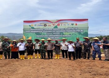 Wabup Solok Hadiri Penanaman Jagung Serentak dan Peresmian Gudang Ketahanan Pangan Polri