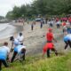 Acara bersih pantai Polda Sumbar dapat support penuh dari Semen Padang. (dok. istimewa)