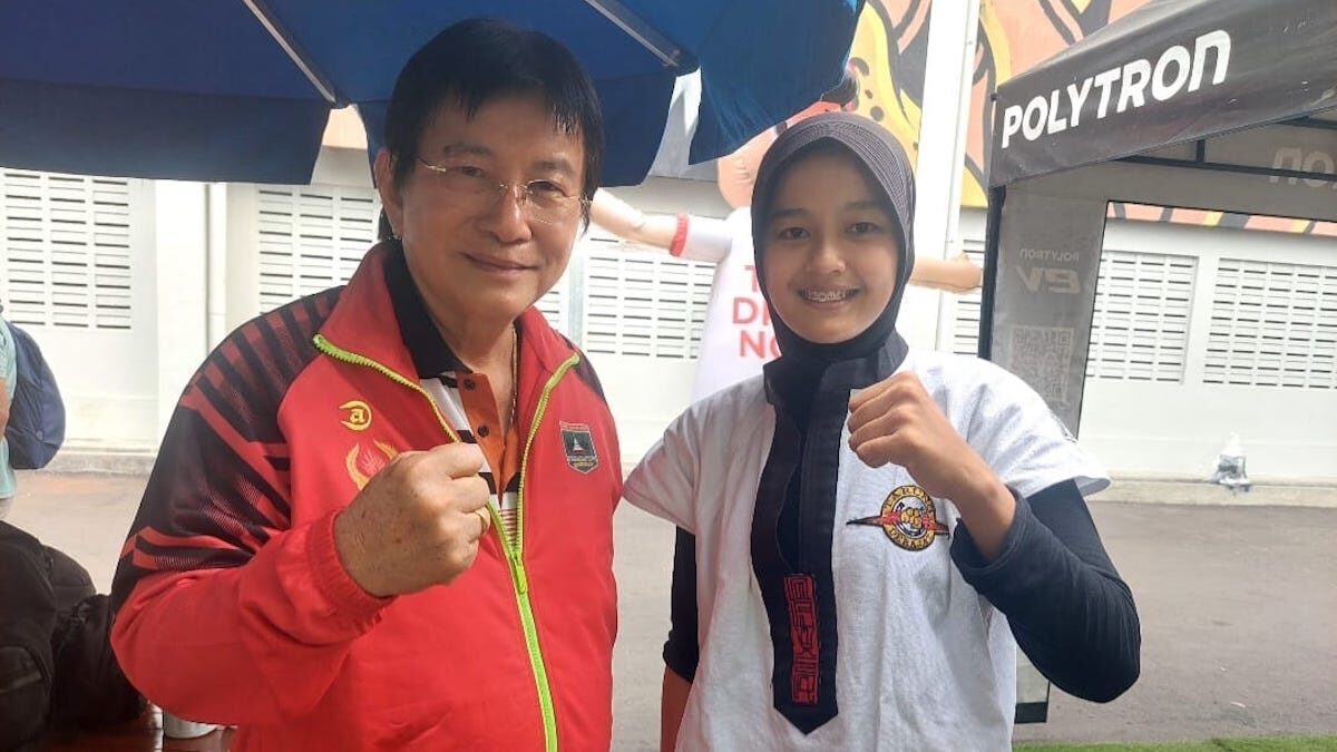 Atlet Tarung Derajat Sumbar Dewi Yosilia yang berlada di PON Beladiri 2025. (dok. istimewa)