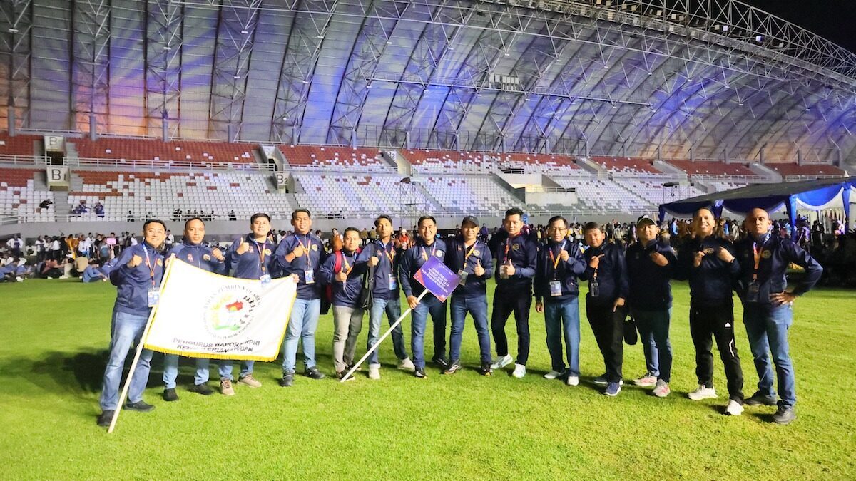 Kontingen Kementerian ATR BPN di PORNAS KORPRI 2025. (dok. istimewa)