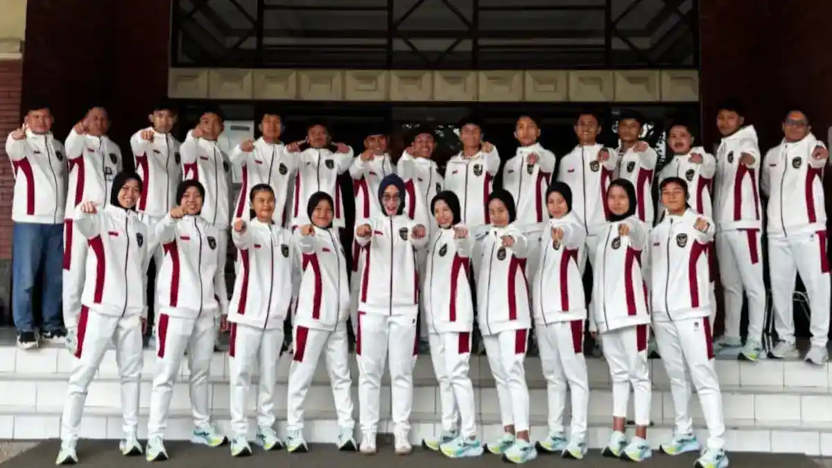 Pesilat Sumbar ikut rombongan Indonesia untuk iven internasional di Brunei. (dok. istimewa)