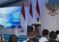 Presiden Prabowo saat memberi sambutan pada Digitalisasi Pembelajaran untuk Indonesia Cerdas di SMPN 4 Bekasi. (dok. istimewa)
