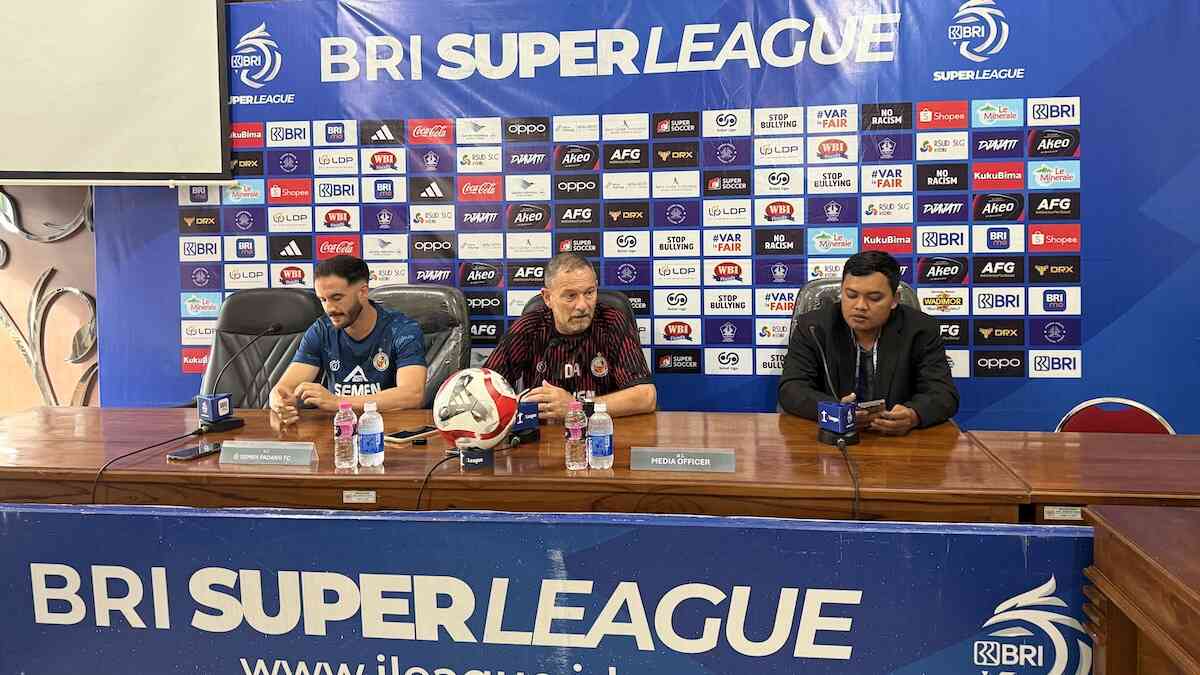 prematch press conference Persik Kediri vs Semen Padang FC. (dok. istimewa)