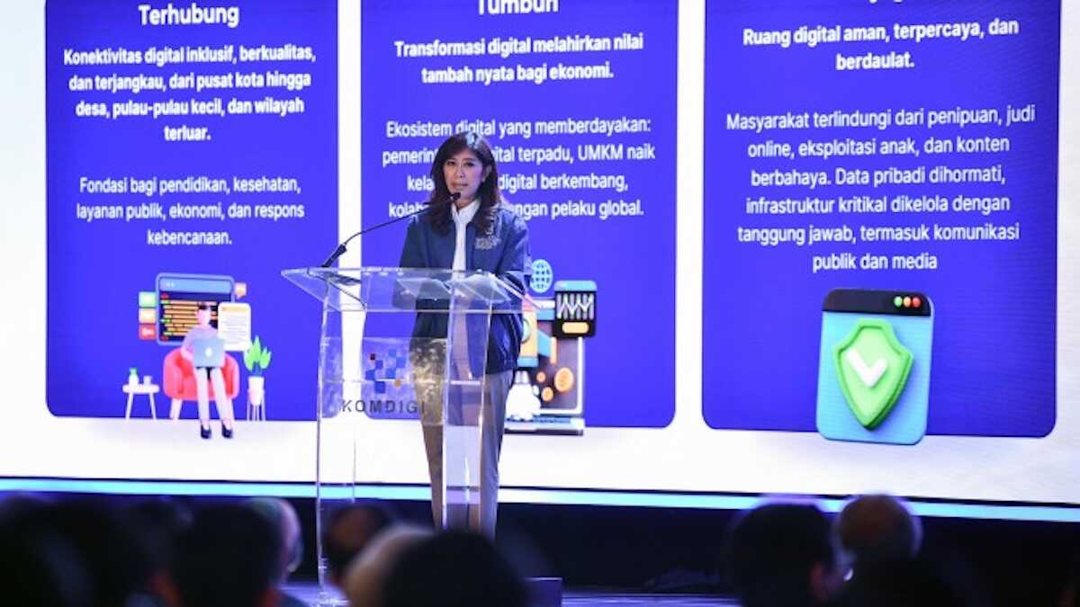 Menkomdigi Meutya Hafid dalam acara Indonesia Digital. (dok. istimewa)