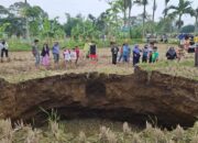 Pergerakan Tanah masih Terjadi di Lokasi Sinkhole Situjuah Batua, BPBD Pasang Garis Polisi