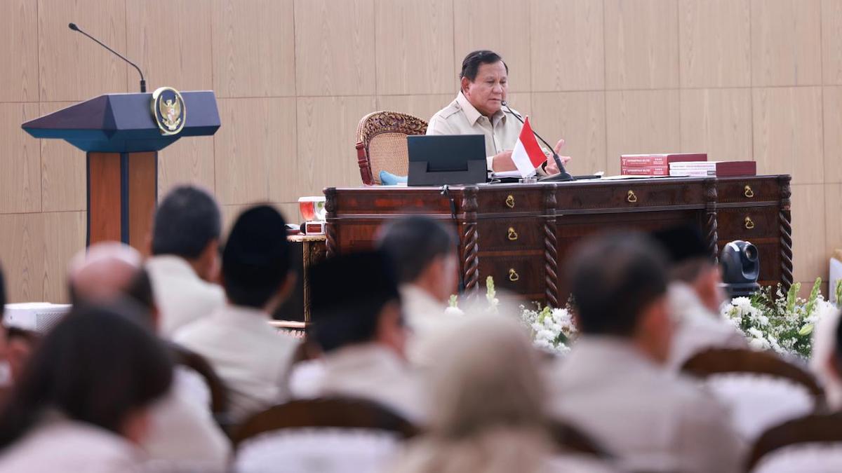 Presiden Prabowo saat rapat kabinet di awal tahun 2026. (dok. istimewa)