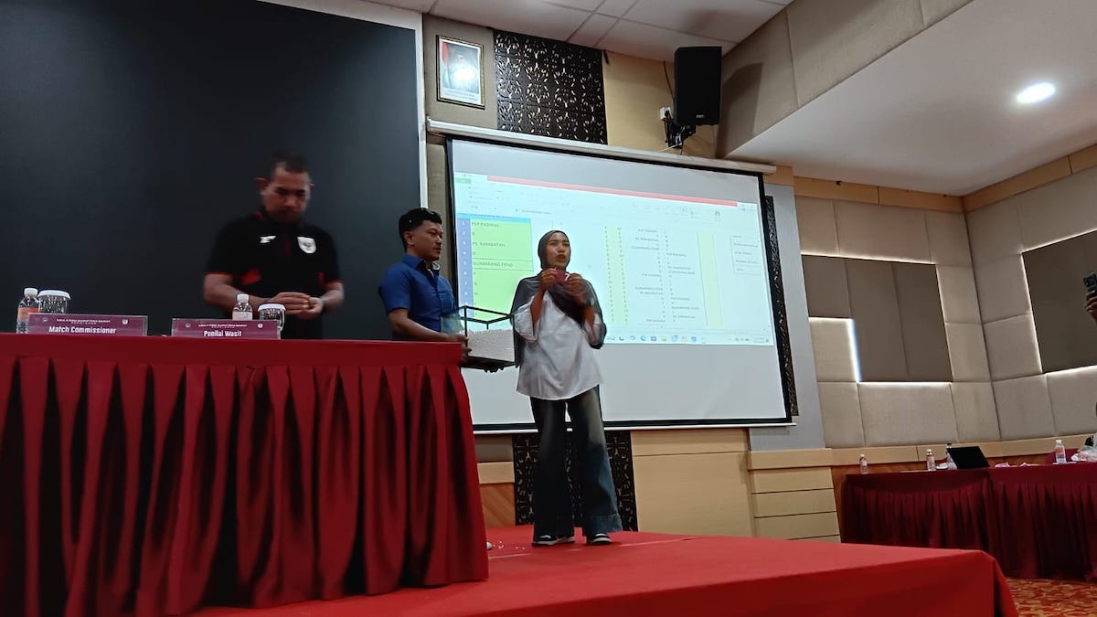 Suasana drawing Liga 4 Sumbar 2026. (dok. MO Liga 4 Sumbar)