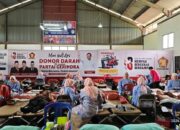 Donor darah dalam perayaan HUT Gerindra. (dok. istimewa)