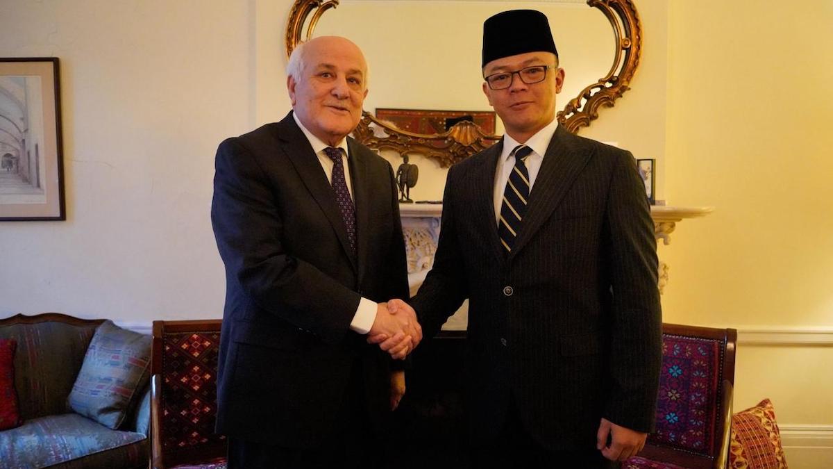 Menteri Luar Negeri (Menlu) Sugiono bertemu Dubes Palestina di PBB. (dok. istimewa)