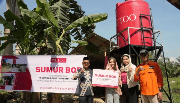 METOO Bangun Sumur Bor untuk Sumber Air Bersih Warga Di Aceh Utara Pascabanjir Besar di Sumatera
