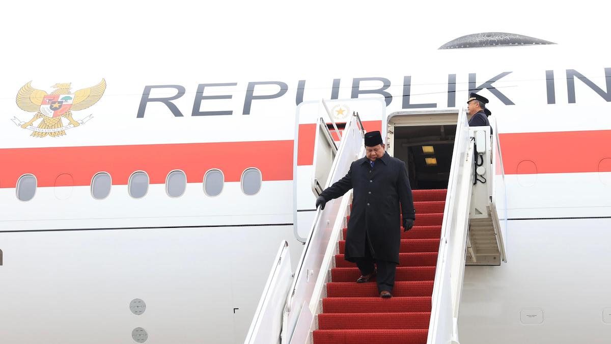 Presiden Prabowo sampai di Washington DC. (dok. istimewa)