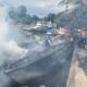 Speedboat terbakar di Batang Arau. (dok. Facebook)