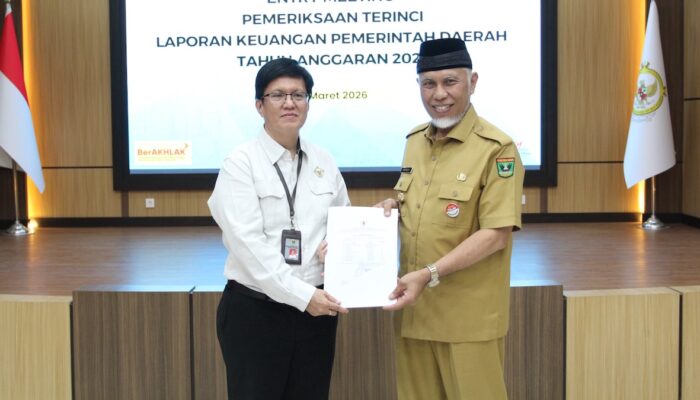 Gubernur Mahyeldi Serahkan LKPD 2025 ke BPK, Tegaskan Komitmen Transparansi dan Akuntabilitas Keuangan