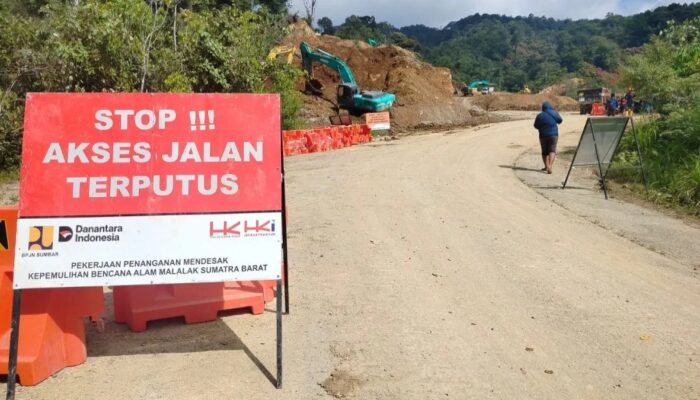 Jalan Padang–Bukittinggi via Malalak Masih Ditutup, Perbaikan Dampak Bencana Belum Rampung