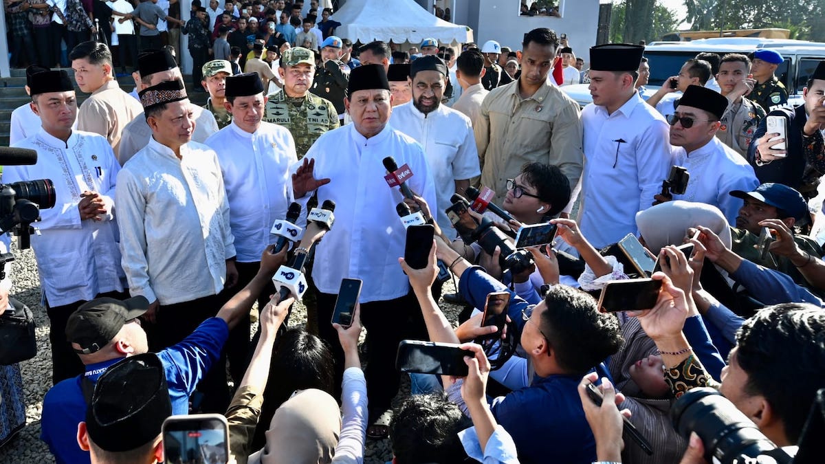 Presiden Prabowo berlebaran di Aceh Tamiang. (dok. istimewa)
