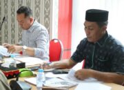 Wakil Ketua I DPRD Kota Gunungsitoli, Ridwan Zega saat mengikuti rapat kerja Pansus Ranperda RTRW Kota Gunungsitoli 2023-2043. (Dok. Radarsumbar/putra)