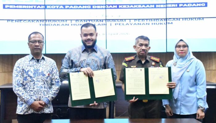 Perkuat Sinergi Hukum, Pemko Padang Teken MoU dengan Kejari Padang