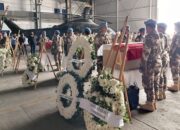 Prosesi pemulangan jenazah tiga personel Indonesia dari Lebanon. (dok. istimewa)