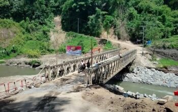 Jembatan bailey di Aia Taganang, Kecamatan Matua, Kabupaten Agam. (dok. istimewa)