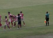 Selebrasi pemain PSP usai melesatkan gol ketiga di laga Final Liga 4 Sumbar 2026. (dok. istimewa)