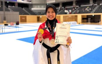 Taekwondoin Sumbar raih medali emas di Kejurnas Internasional. (dok. istimewa)