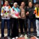 Tiga pesilat Sumbar yang ikut Kejuaraan Internasional di Belgia disambut di BIM. (dok. istimewa)