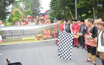 Wagub Sumbar Vasko Ruseimy membuka Pawai Budaya di Kabupaten Solok. (dok. istimewa)