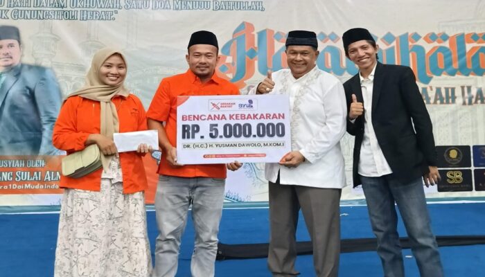 Yusman Dawolo Bantu Korban Kebakaran di Gunungsitoli