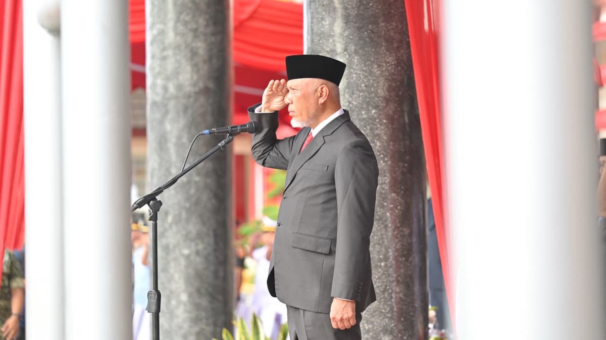 Gubernur Mahyeldi pimpin upacara Harkitnas ke-118. (dok. adpsb)