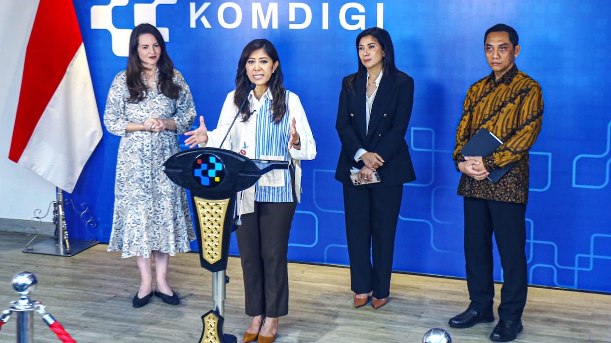 Konferensi pers Komdigi terkait PP Tunas. (dok. istimewa)