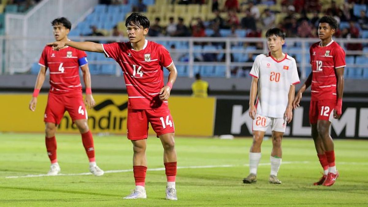 Para pemain Garuda Muda saat lawan melawan China. (dok. AFC)