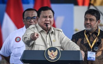Presiden Prabowo saat hadiri puncak Hari Buruh 2026. (dok. istimewa)