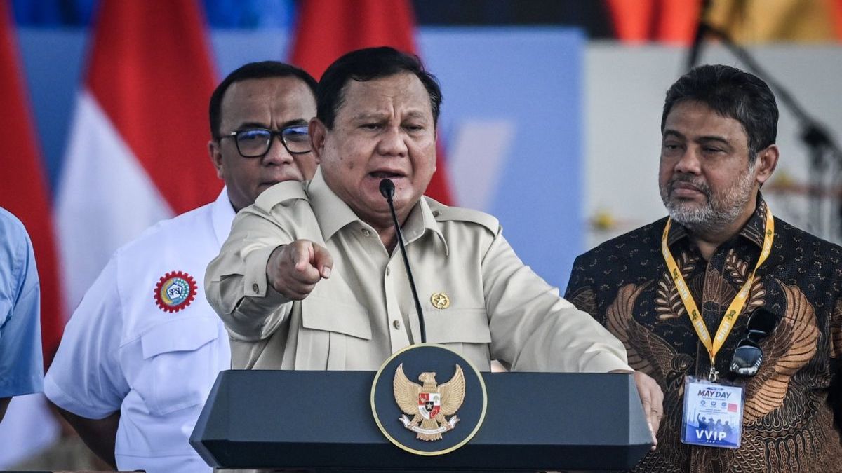 Presiden Prabowo saat hadiri puncak Hari Buruh 2026. (dok. istimewa)