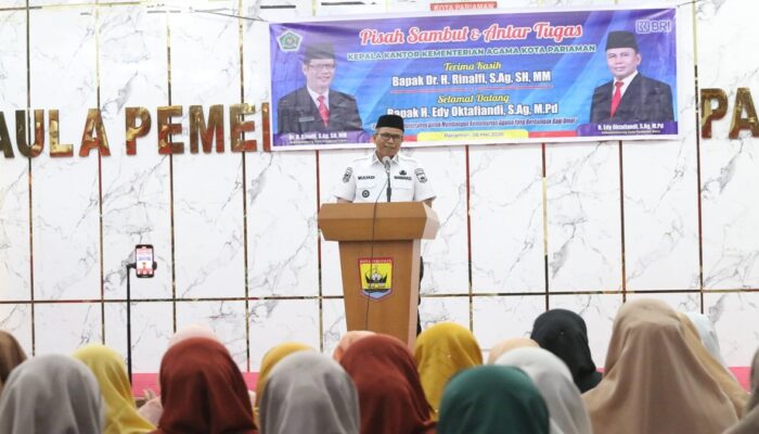 Kakan Kemenag Pariaman Berganti, Wawako Minta Sinergi Diperkuat