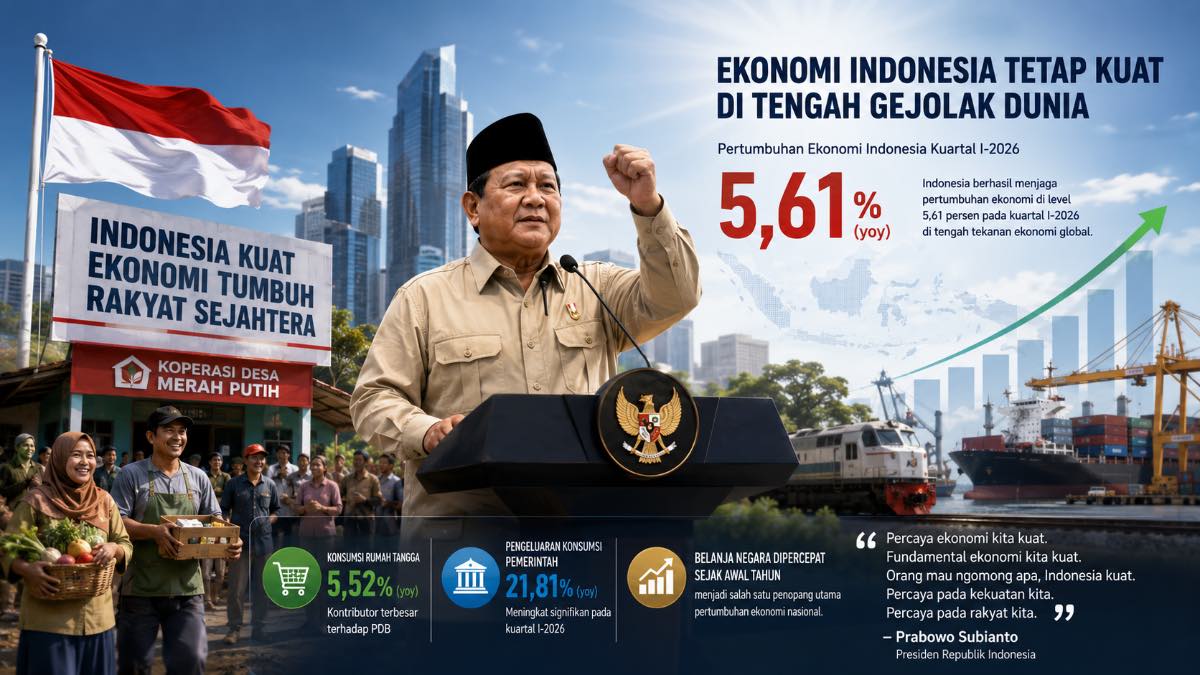 Grafis ekonomi indonesia tetap kuat. (dibuat dengan ChatGPT)